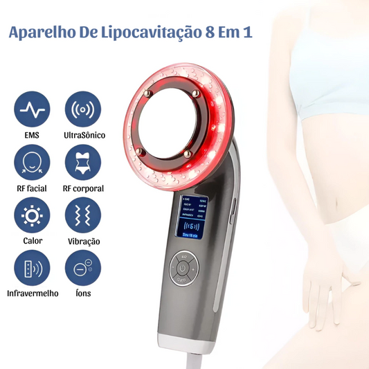 Eletroestimulador Lipocavitação 8 Em 1 | USB Recarregável
