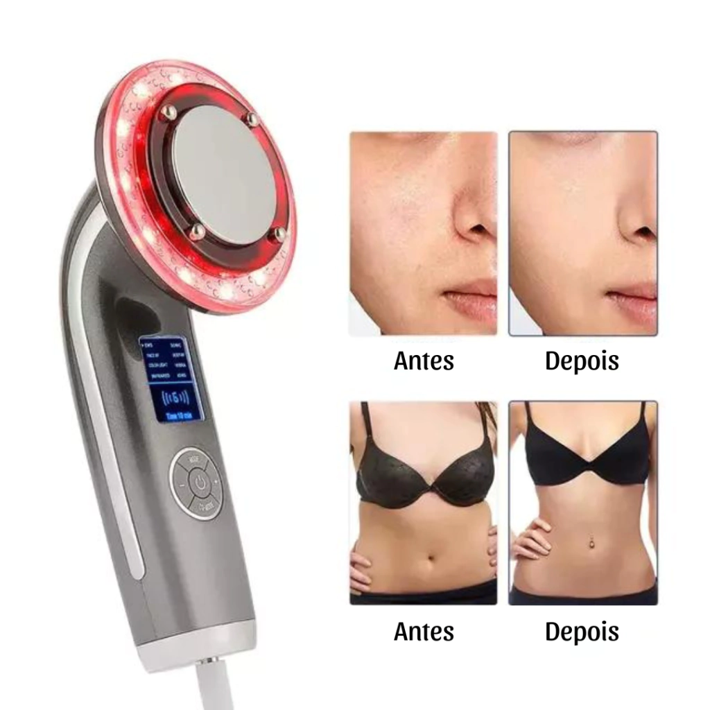 Eletroestimulador Lipocavitação 8 Em 1 | USB Recarregável