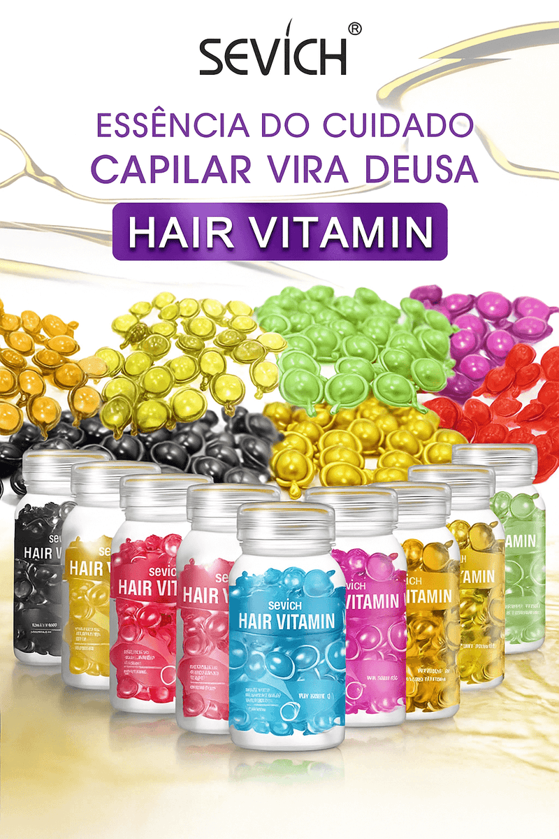 Sevich Hair Vitamin – 30 Cápsulas de Nutrição Capilar por Tipo de Cabelo
