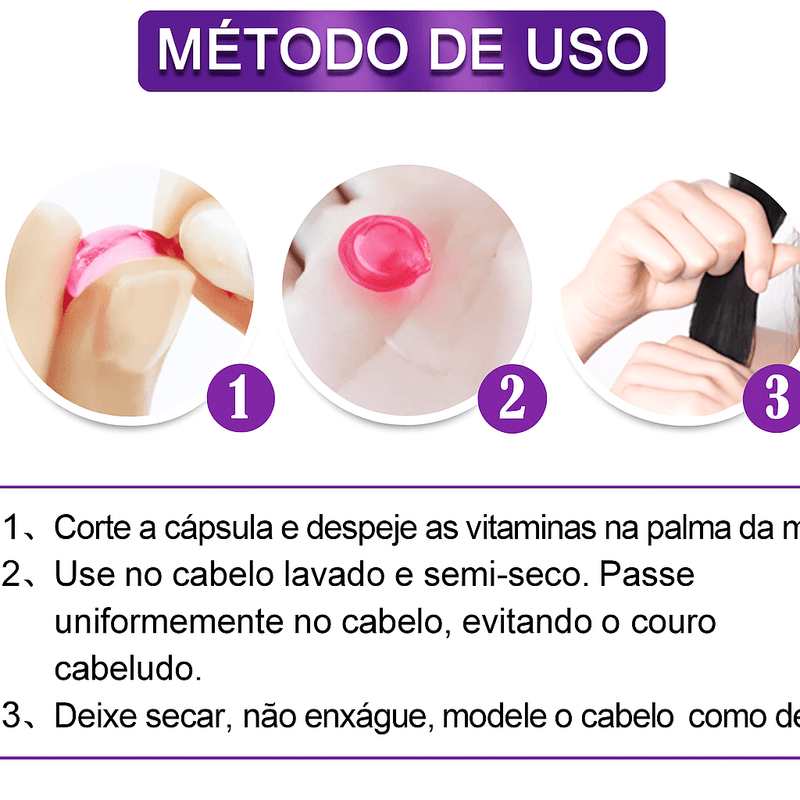 Sevich Hair Vitamin – 30 Cápsulas de Nutrição Capilar por Tipo de Cabelo