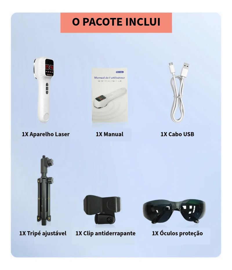 Aparelho Multifuncional de Fototerapia com LED Vermelho, Infravermelho e Radriofrequência – Estímulo de Colágeno, Rejuvenescimento, Dores Musculares e Outros.