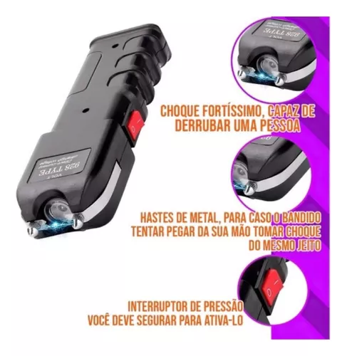 Máquina De Choque Taser 928 Type Lanterna Led Original | Defesa Pessoal