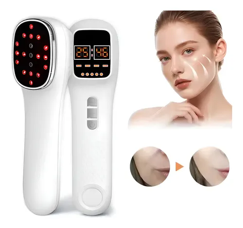 Aparelho Multifuncional de Fototerapia com LED Vermelho, Infravermelho e Radriofrequência – Estímulo de Colágeno, Rejuvenescimento, Dores Musculares e Outros.
