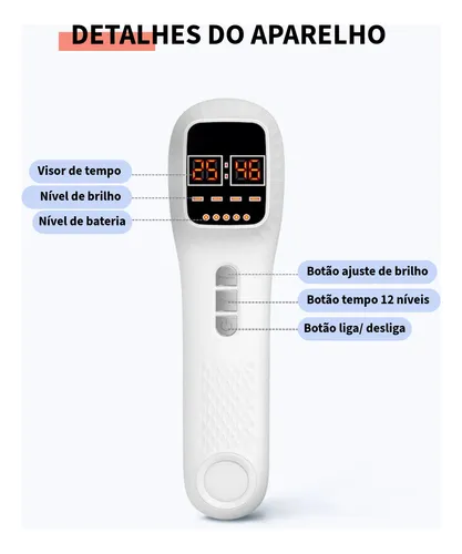 Aparelho Multifuncional de Fototerapia com LED Vermelho, Infravermelho e Radriofrequência – Estímulo de Colágeno, Rejuvenescimento, Dores Musculares e Outros.
