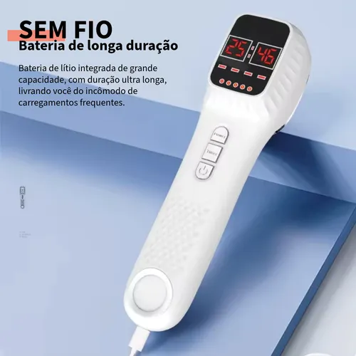 Aparelho Multifuncional de Fototerapia com LED Vermelho, Infravermelho e Radriofrequência – Estímulo de Colágeno, Rejuvenescimento, Dores Musculares e Outros.