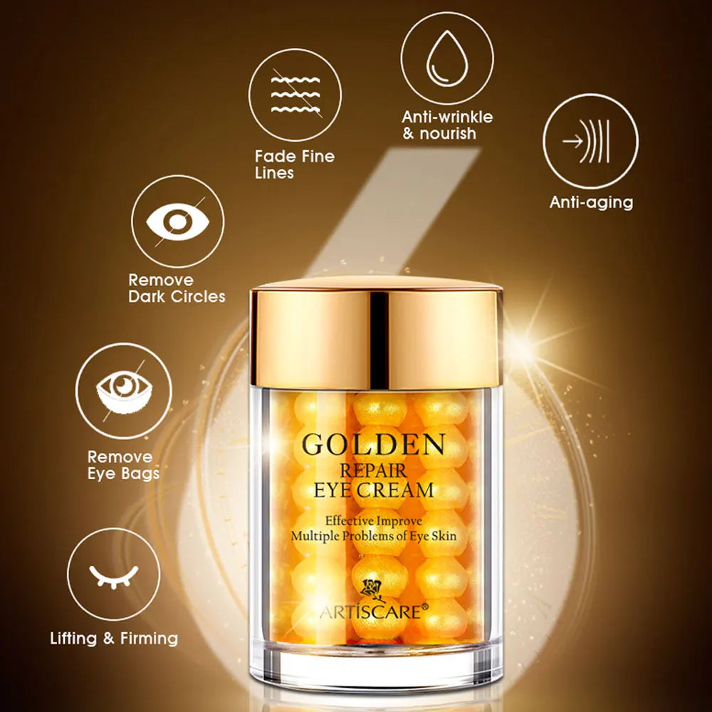 Combo ARTISCARE Gold - Sérum Essência 24K + Creme para os Olhos + Rolo Massageador Anti Rugas (BRINDE)