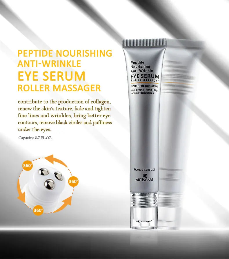 Combo ARTISCARE Gold - Sérum Essência 24K + Creme para os Olhos + Rolo Massageador Anti Rugas (BRINDE)