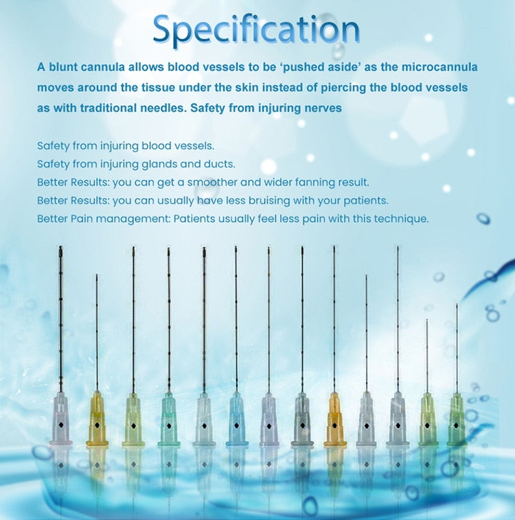 Micro Cânula Semi-flexível Harmonização Facial (50 Unidades)