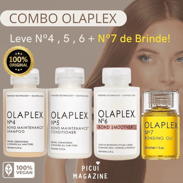 Combo OLAPLEX Nº 4, 5 e 6 + Nº 7 de Brinde | Reparação Estrutural