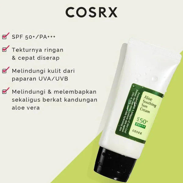 COSRX Protetor Solar Aloe Vera Coreano SPF50+ PA+++ | 50ml