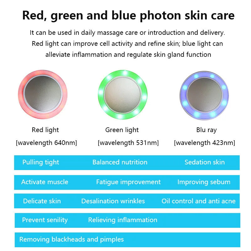 Criolifting Facial 4 em 1 – Termoterapia, Crioterapia e Fototerapia por LED