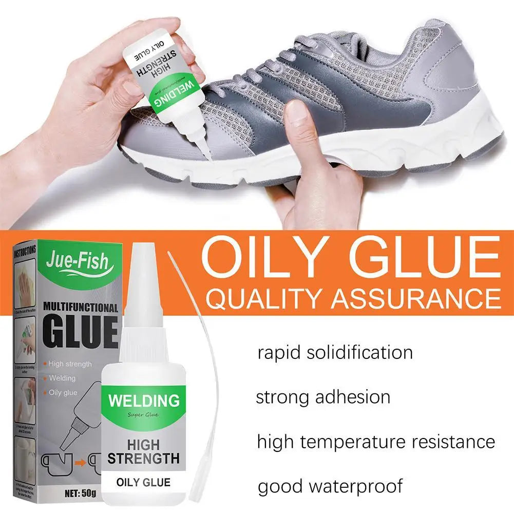 Cola Oily Glue à Prova D'Água| Soldagem de Alta Resistência Universal: Vidro, Plástico, Madeira, Cerâmica, Metal e Couro