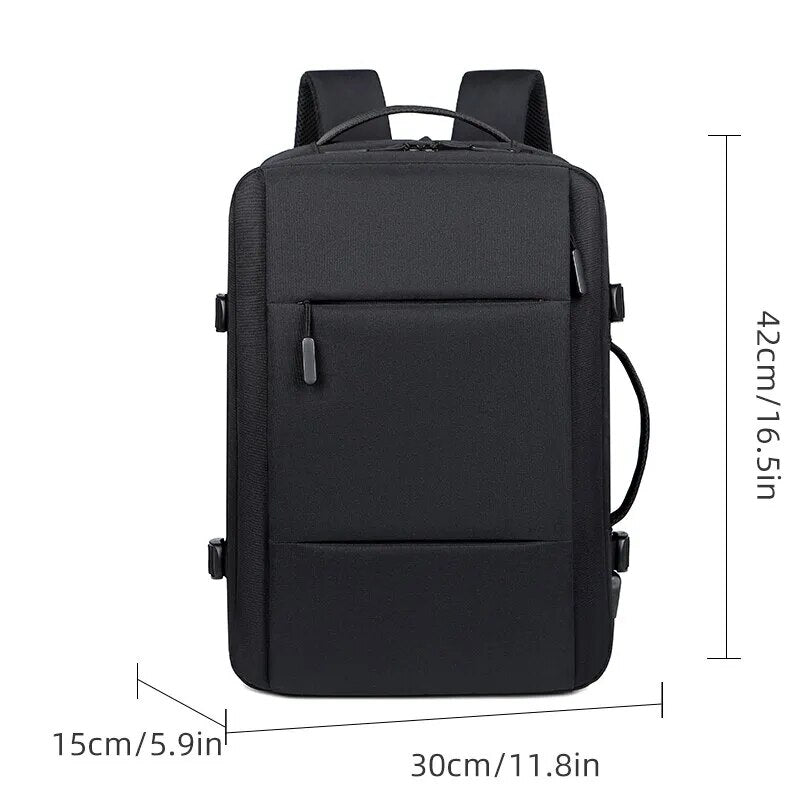 Mochila de Bordo Extensível Impermeável + USB | 36-55 litros