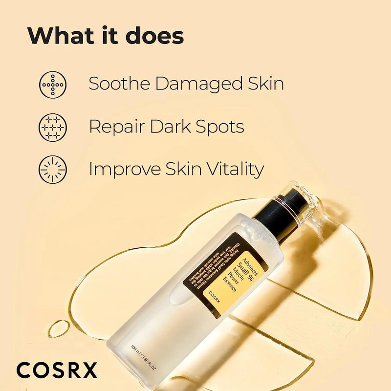 Kit COSRX Serum Advanced Snail 96% Power Essence + Cream Advanced Snail 92% | Pele Sensível