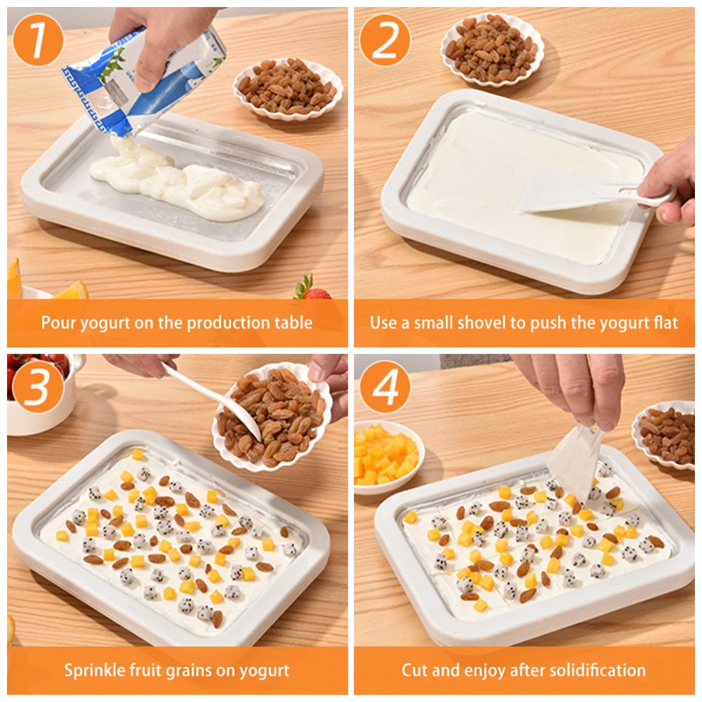 Mini Ice Creams Rolls | Bandeja de Ultracongelamento para Fazer Sorvete em Rolo