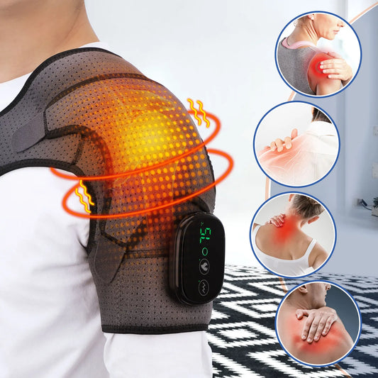 Massageador Relaxante 3 Níveis de Calor e de Massagem Vibratória 5000mAh | 3 em 1: Ombros, Cotovelos e Joelhos