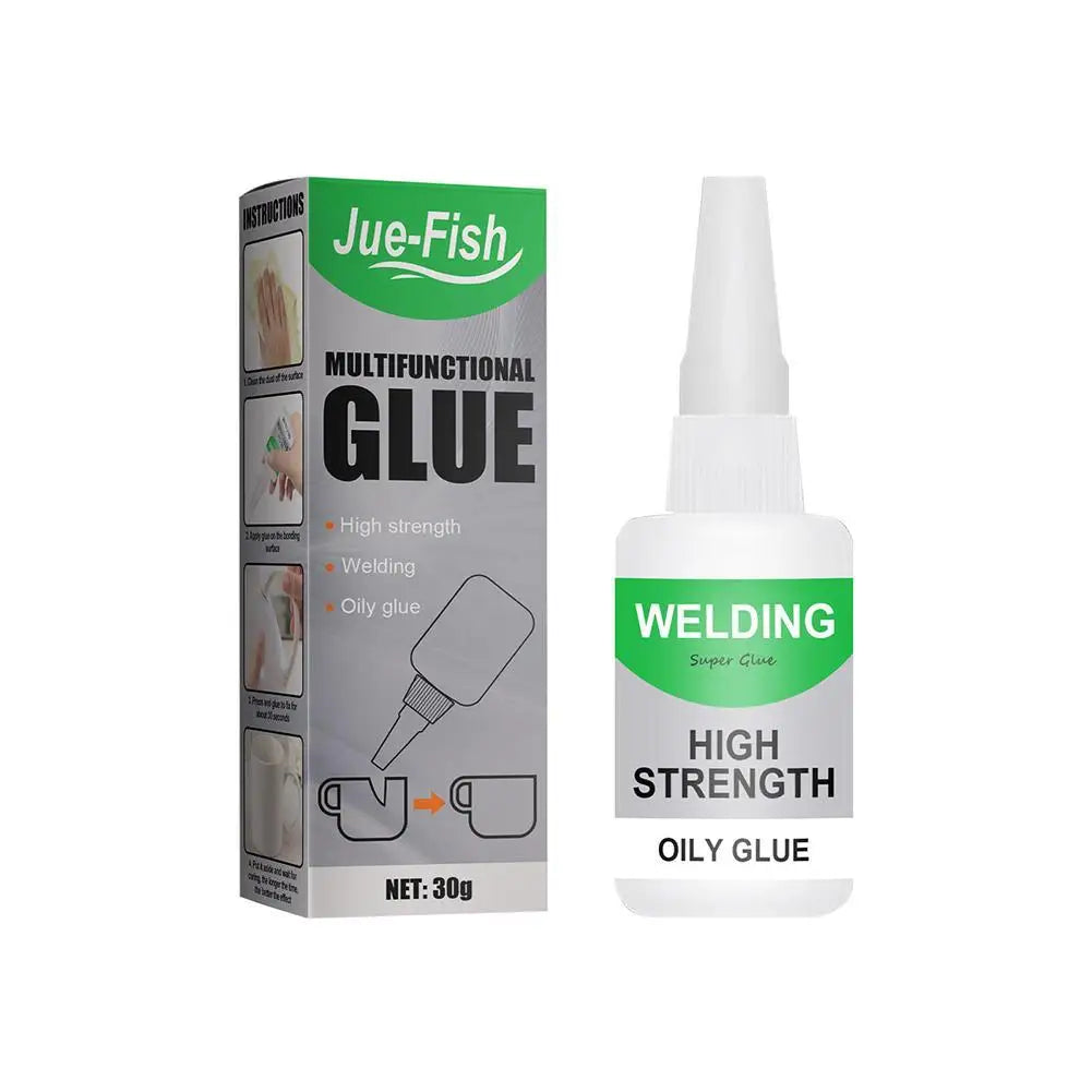 Cola Oily Glue à Prova D'Água| Soldagem de Alta Resistência Universal: Vidro, Plástico, Madeira, Cerâmica, Metal e Couro