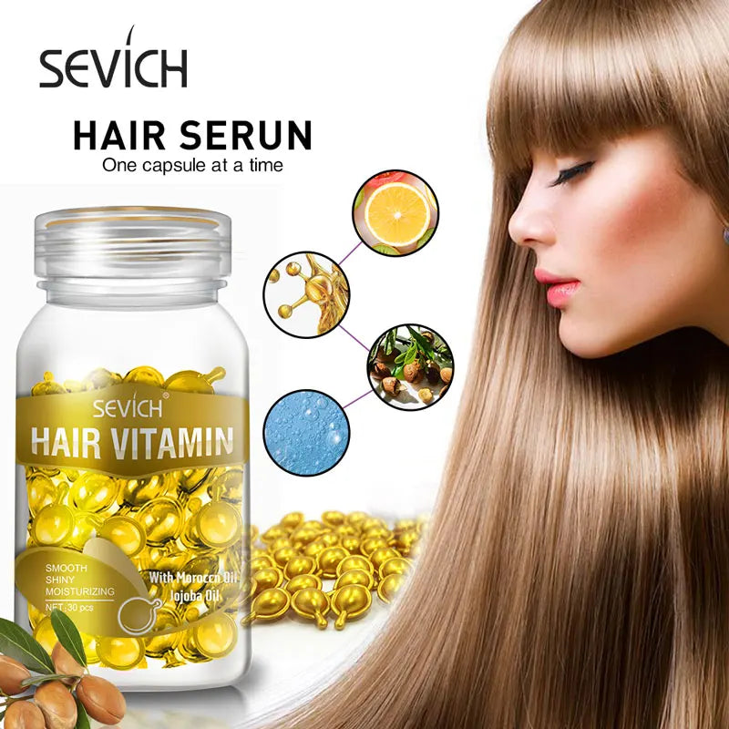 Sevich Hair Vitamin – 30 Cápsulas de Nutrição Capilar por Tipo de Cabelo