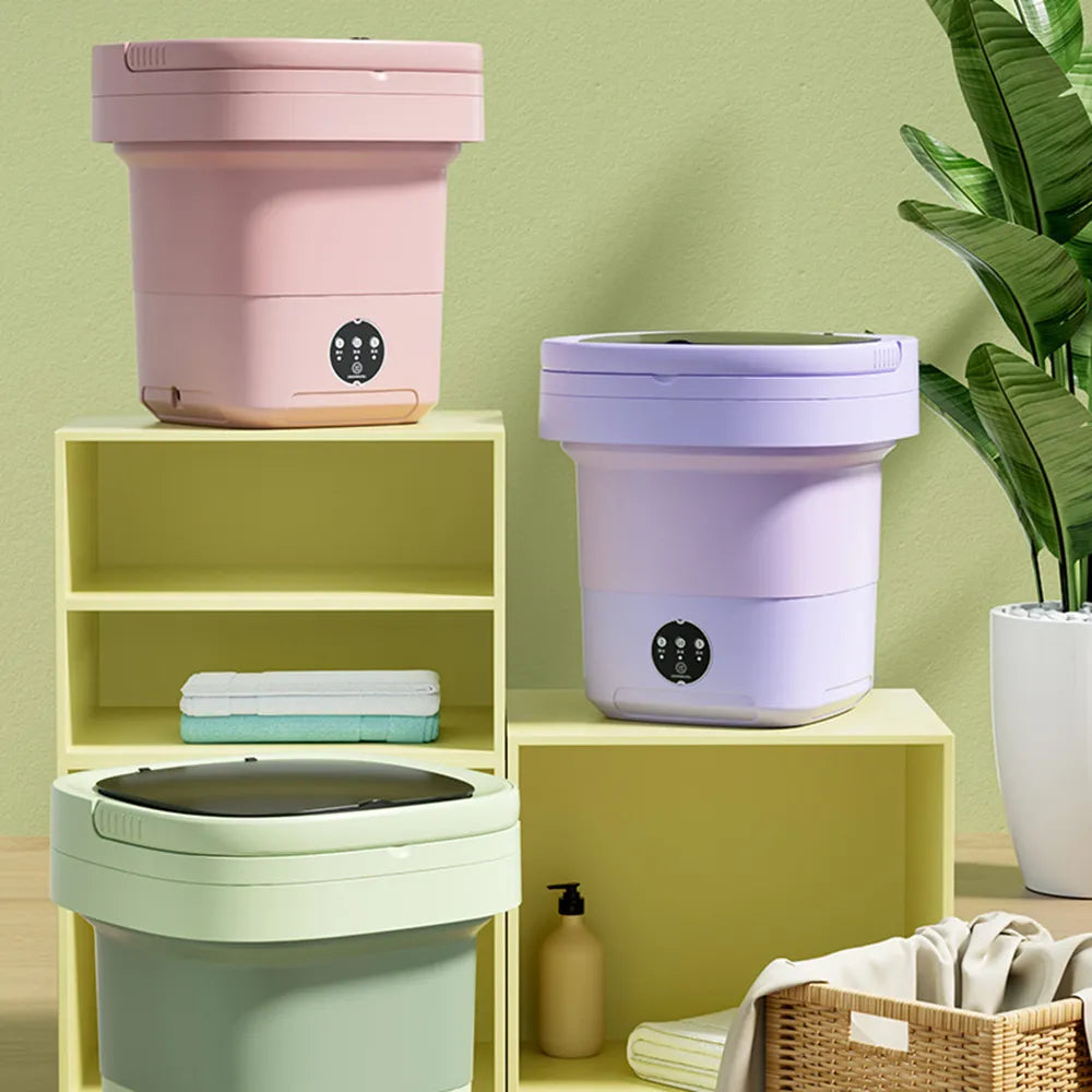Mini Máquina de Lavar e Drenar 6L e 11L - Portátil | Bivolt