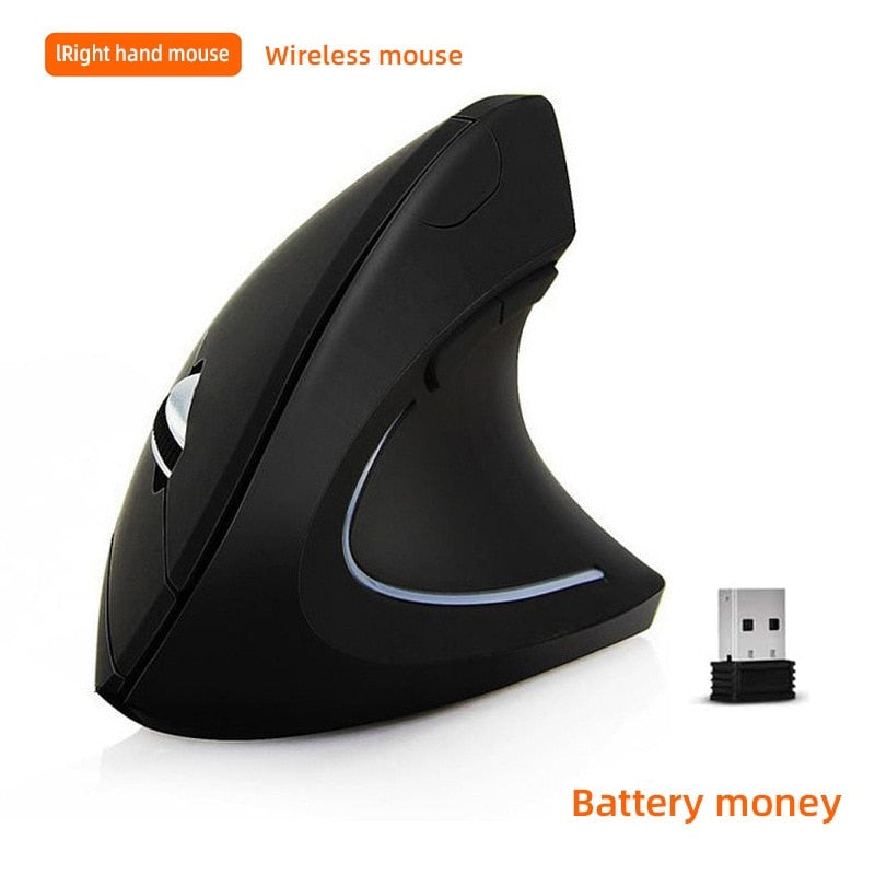 Mouse Óptico Ergonômico Sem Fio USB LED