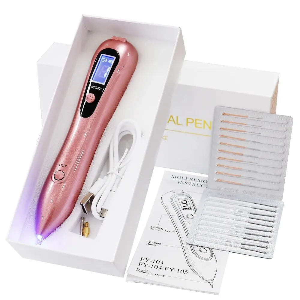 Caneta Jato de Plasma Digital 9 Níveis - Recarregável | Removedora de Verrugas e Manchas