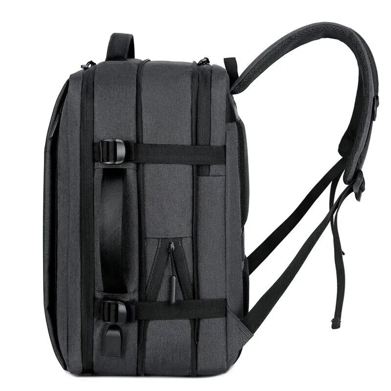 Mochila de Bordo Extensível Impermeável + USB | 36-55 litros