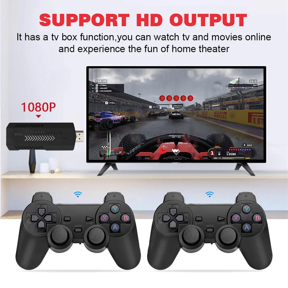 Game Stick GD10 4k X2 Plus 64gb Portátil Retro 2 Controles Sem Fio