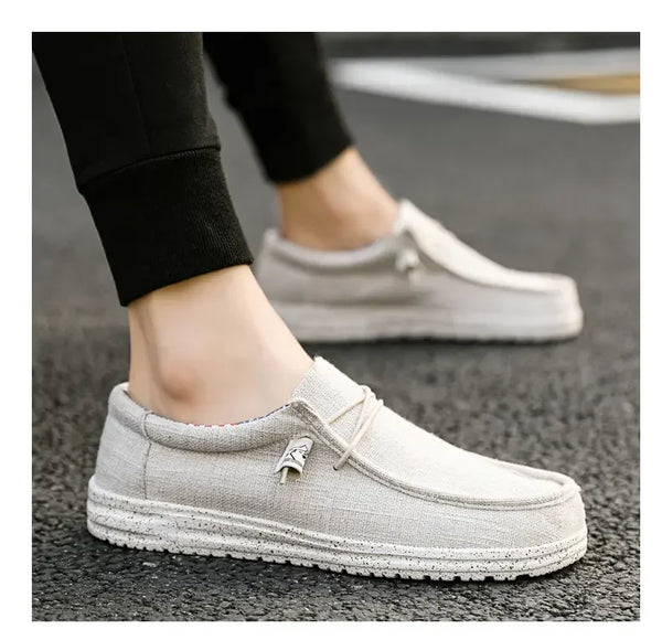 Mocassim Masculino em Linho, Casual, Macio, Leve e Antiderrapante
