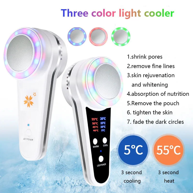 Criolifting Facial 4 em 1 – Termoterapia, Crioterapia e Fototerapia por LED
