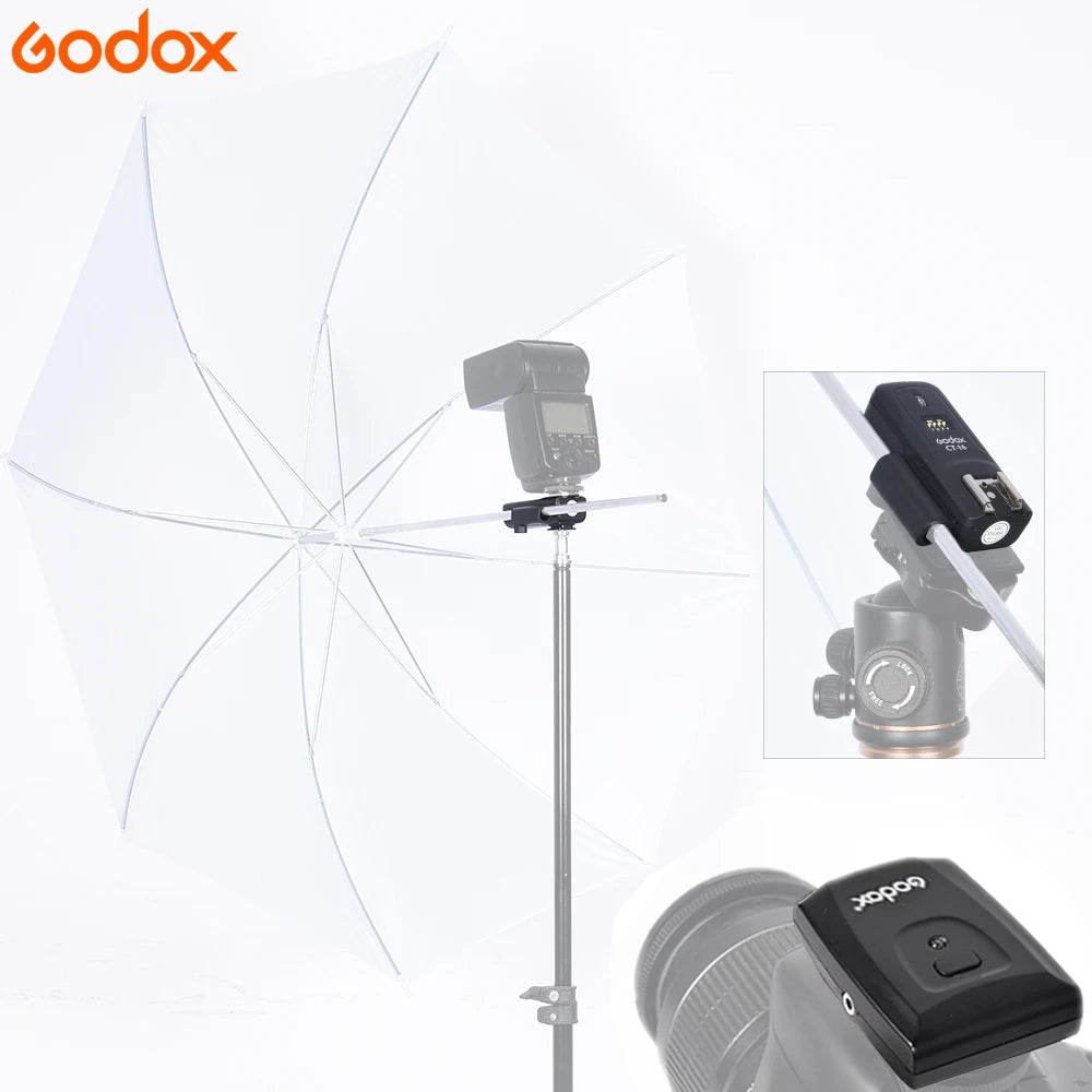 Conj. Radio Flash Transmissor + Receptor Godox CT-16 Canais Wireless Para Canon Nikon Pentax Olympus Speedlite | Universal