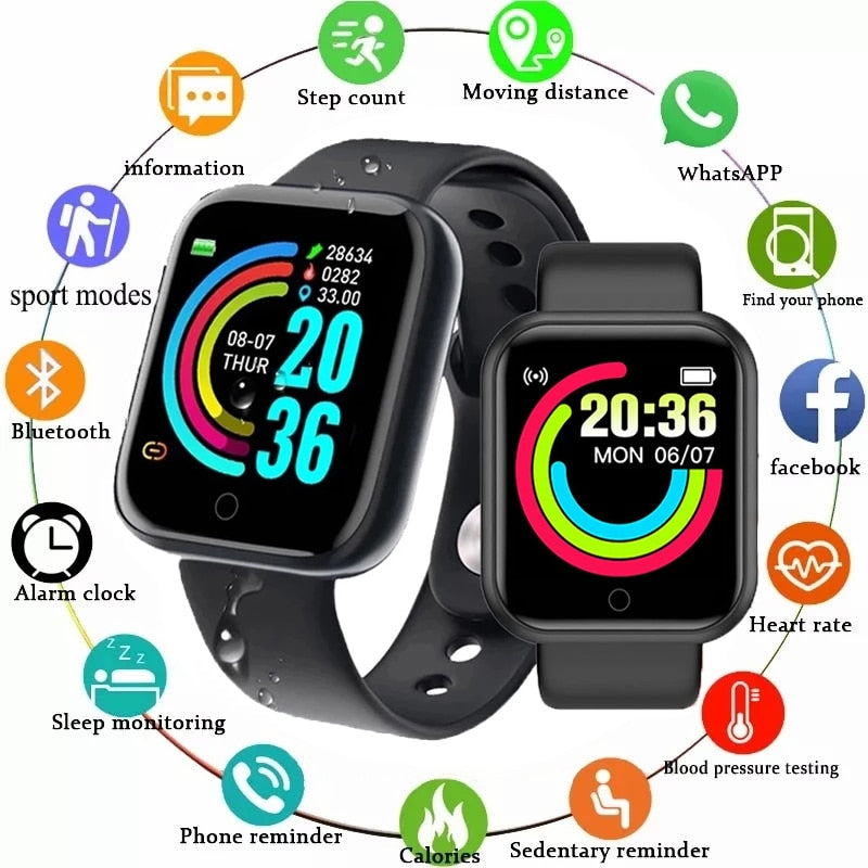 Smartwatch Y68 D20 / Androide, Xiaomi, IOS. Completo e no Precinho + FRETE GRÁTIS!!!!