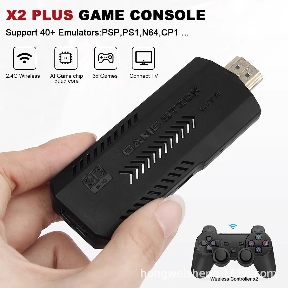 Game Stick GD10 4k X2 Plus 64gb Portátil Retro 2 Controles Sem Fio