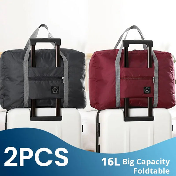 Pague 1 e Leve 2 Bolsas de Viagens Dobráveis 16L 42x16cm para Cia Áreas, Hospital, Academia