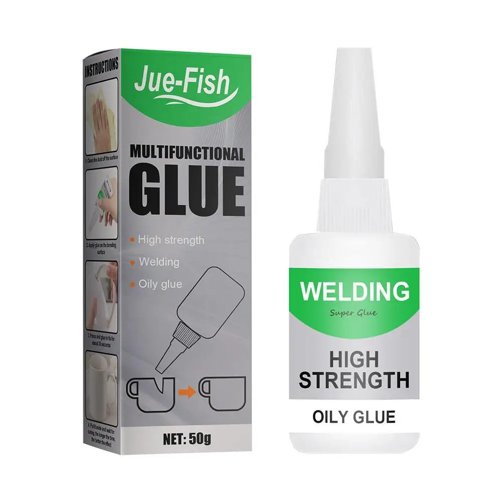 Cola Oily Glue à Prova D'Água| Soldagem de Alta Resistência Universal: Vidro, Plástico, Madeira, Cerâmica, Metal e Couro