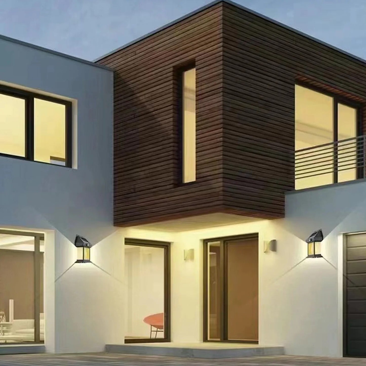 Luminária com Painel Solar, Bateria Recarregável e Sensor de Presença