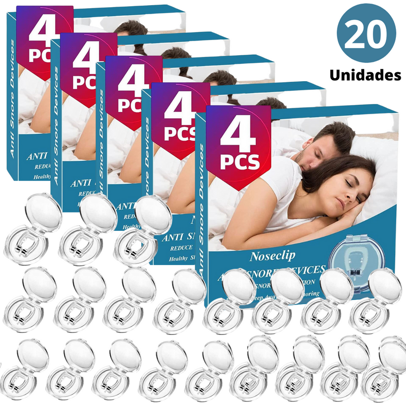 Kit Clip Nasal Silicone Magnético | Anti-Ronco, Apineia