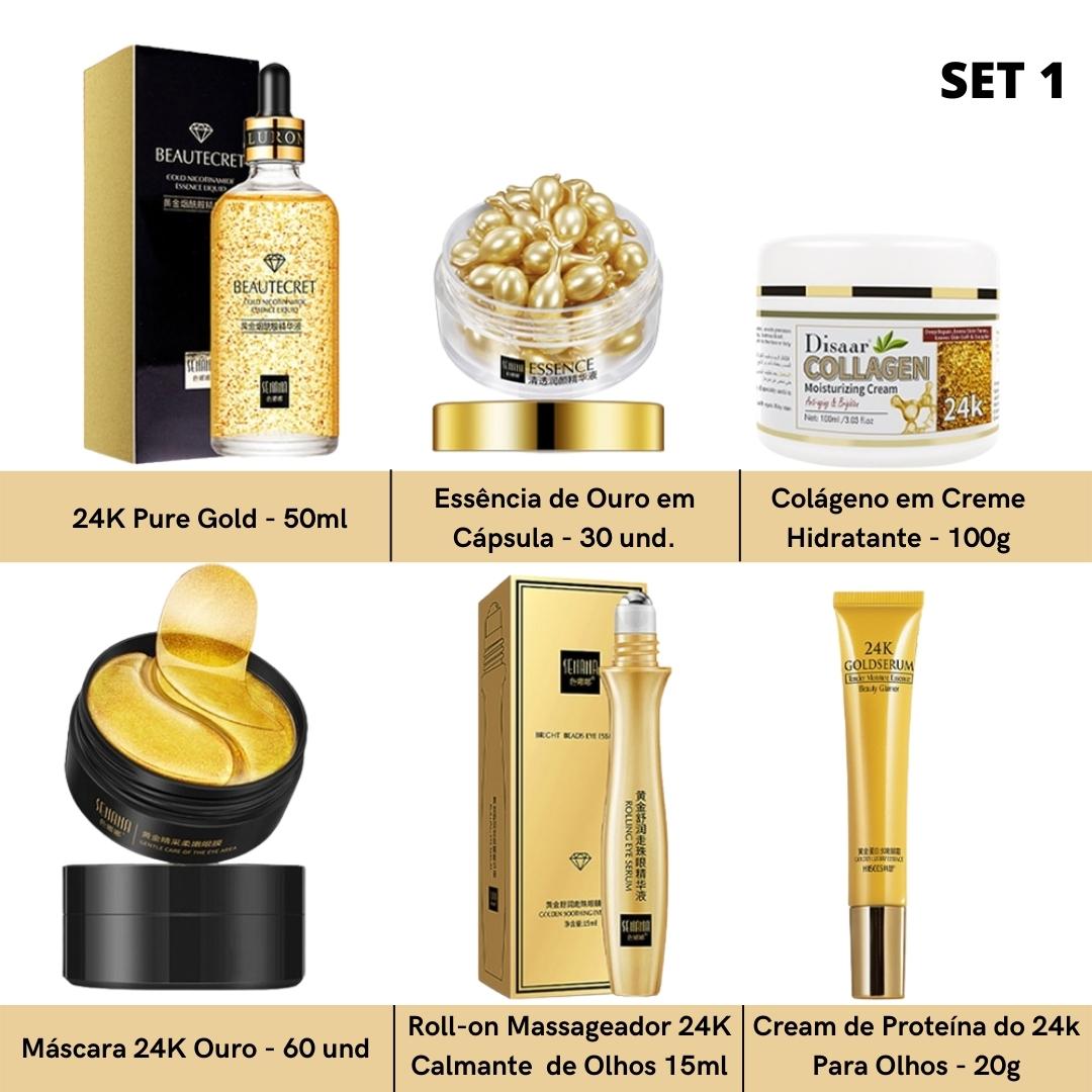 Kit Skin Care 24k Gold Completo | Anti Olheiras, Rejuvenescimento, Colágeno - Picuí Magazine
