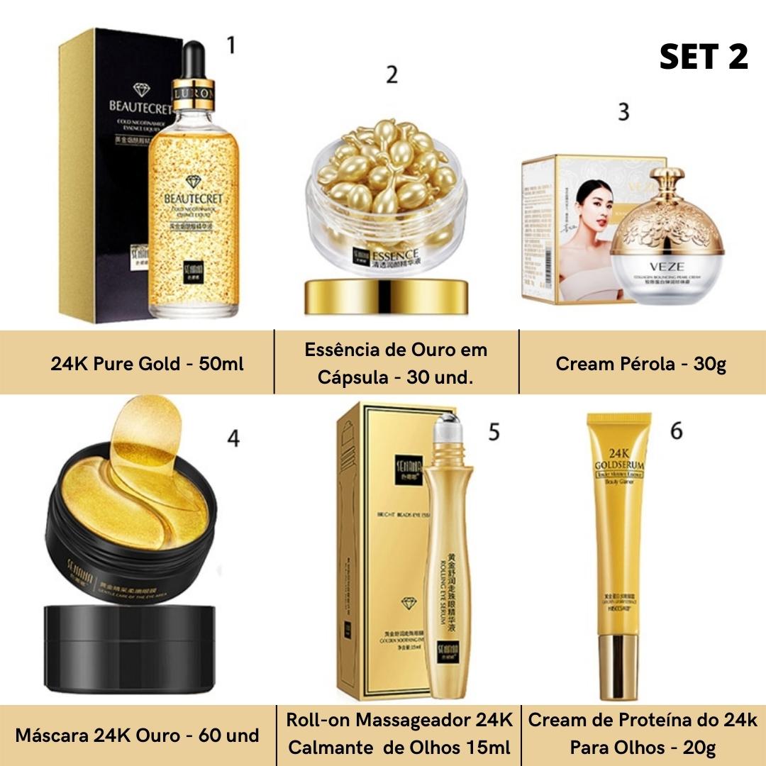 Kit Skin Care 24k Gold Completo | Anti Olheiras, Rejuvenescimento, Colágeno - Picuí Magazine
