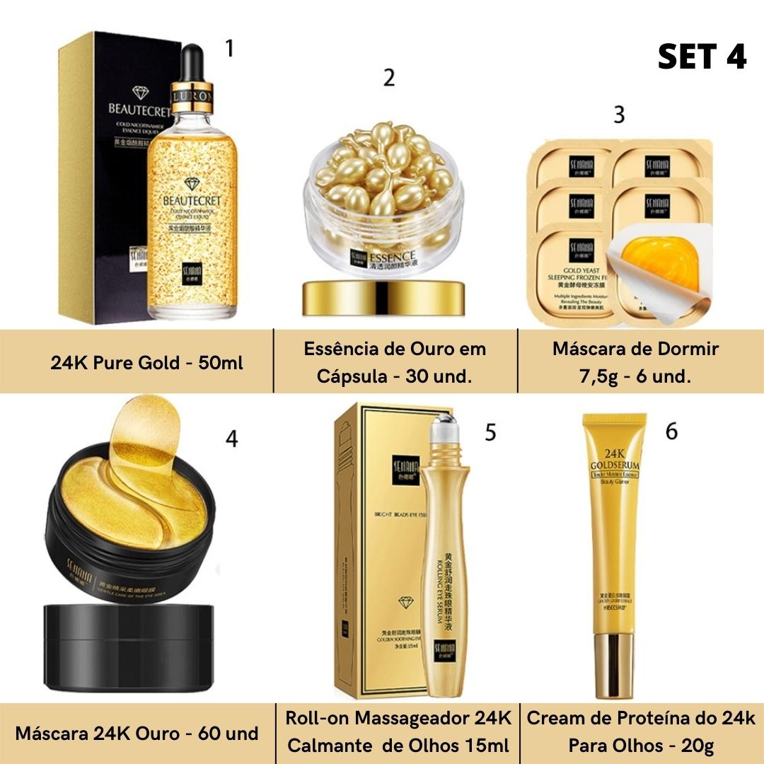 Kit Skin Care 24k Gold Completo | Anti Olheiras, Rejuvenescimento, Colágeno - Picuí Magazine