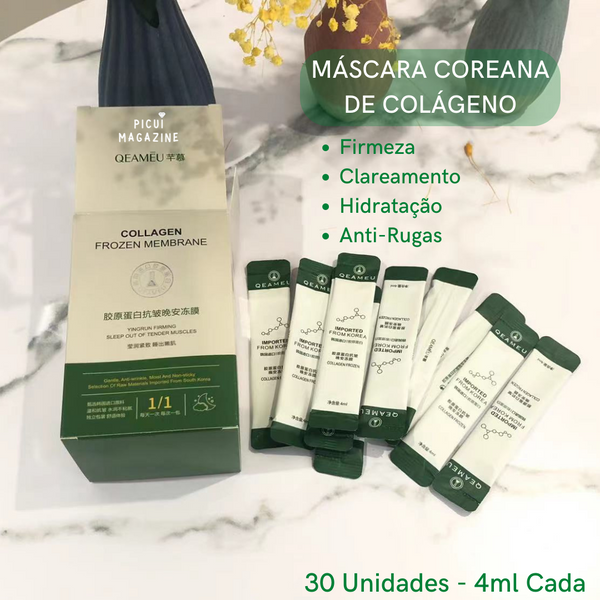 Máscara Firmadora Coreana de Colágeno Hidrolisado - 30 Unidades | Anti-rugas + Firmeza + Hidratação + Clareamento - Picuí Magazine