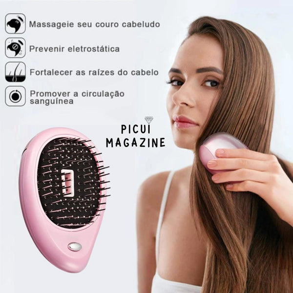 Nova Escova Iônica Portátil | Massageadora, Anti-Frizz - Picuí Magazine