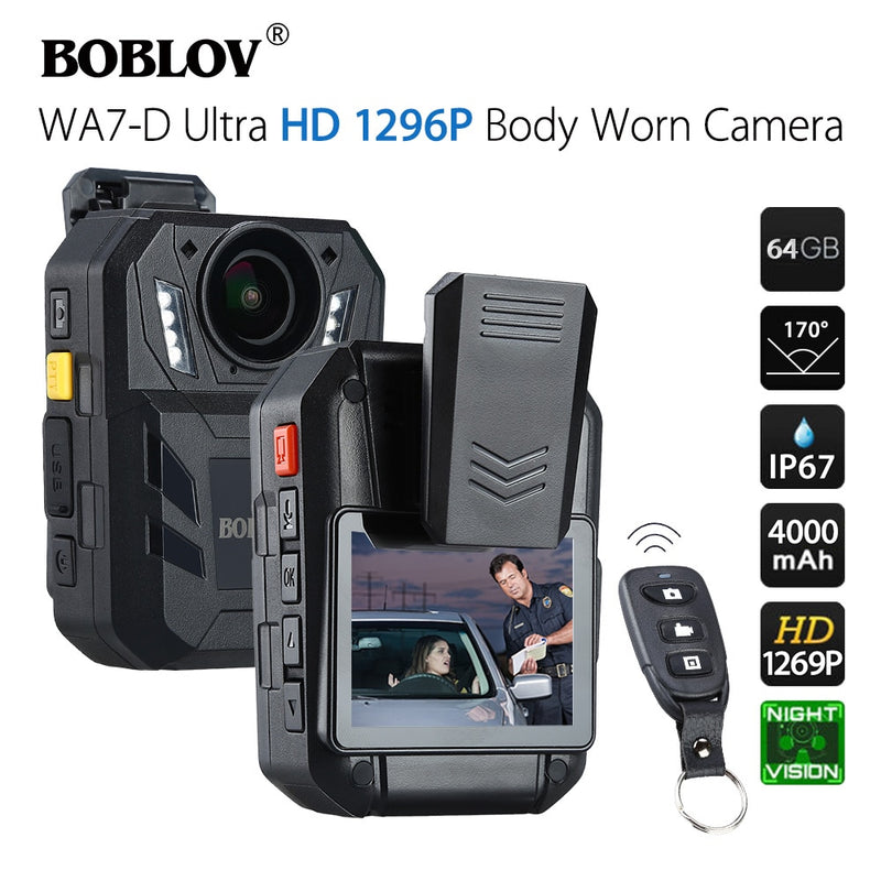 Câmera Body Worn BOBLOV WA7D IP67 - 32MP 1296P HD Ambarella A7 2600mAh - Picuí Magazine