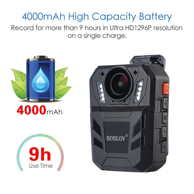 Câmera Body Worn BOBLOV WA7D IP67 - 32MP 1296P HD Ambarella A7 2600mAh - Picuí Magazine