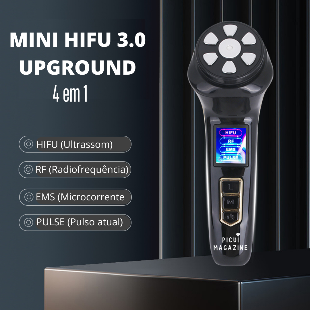 Novo Mini Hifu 3.0 Gr. 4 em 1 | 4 Modos: Hifu (ultrassom), RF, EMS e Pulso - Picuí Magazine