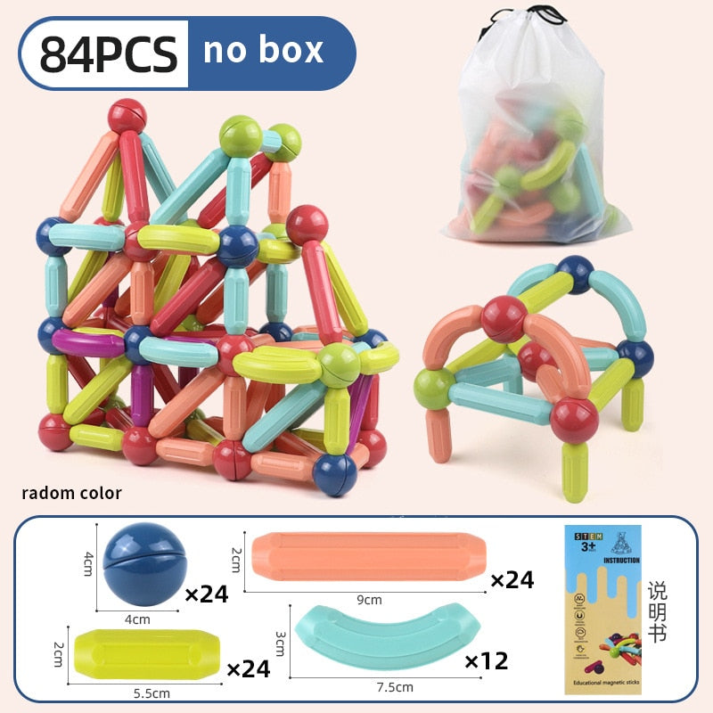 Brinquedo Magnetic Toy - Montagem e Desenvolvimento Criativo Montessori - Picuí Magazine