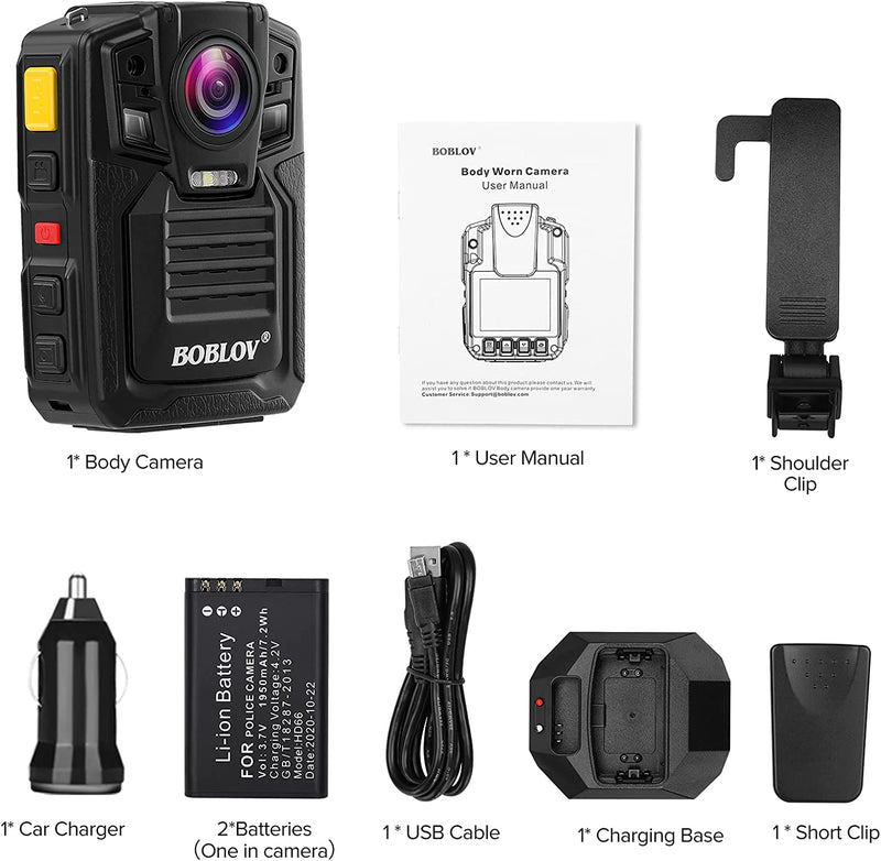 Câmera Body Worn BOBLOV HD66/D7 2K -1440P IP68 + Acessórios - Picuí Magazine