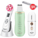 Kit SkinCare: Ultrassônico + RF & EMS Ledterapia + Vaporizador + Brinde - Picuí Magazine