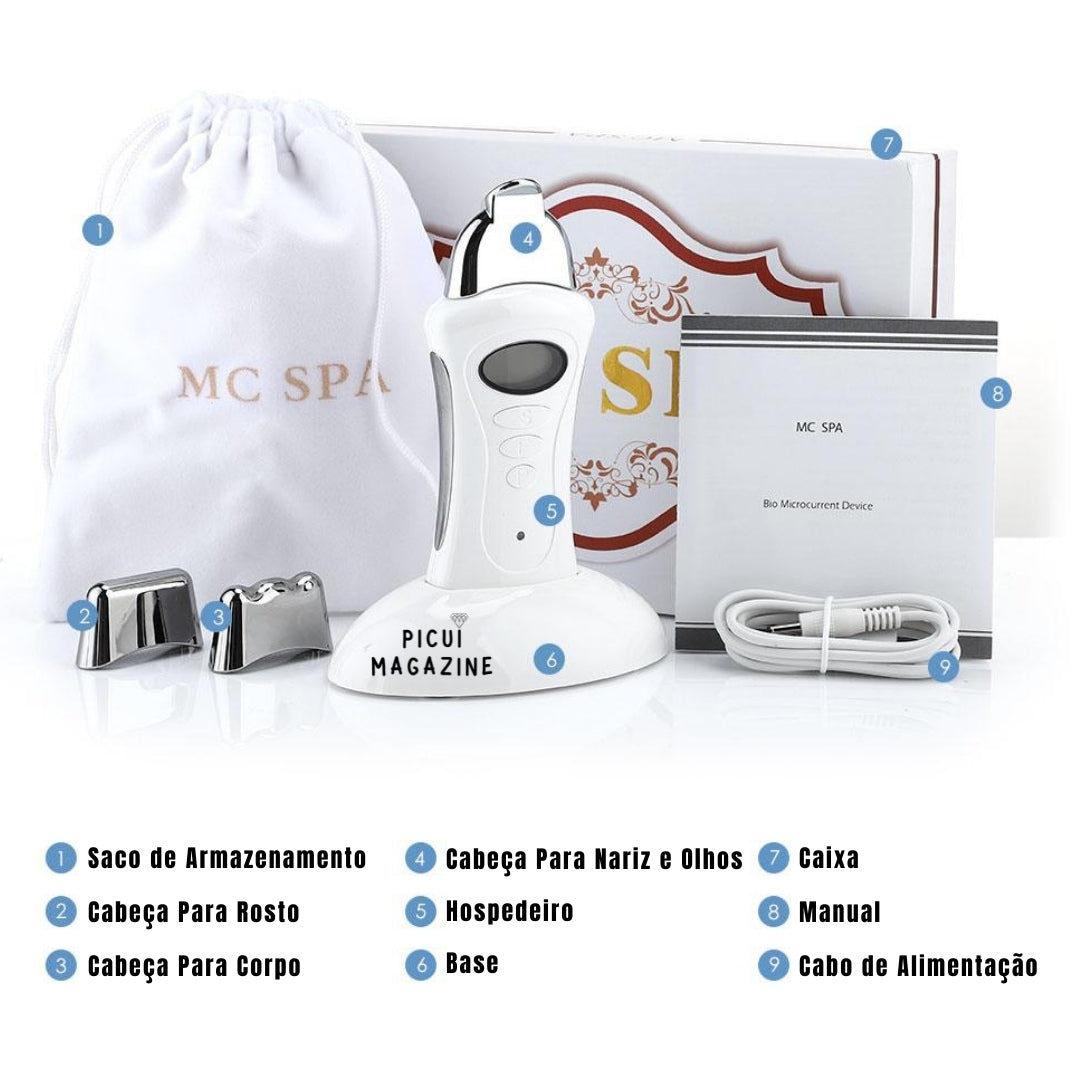 Kit Spa Microgalvânico - Microcorrente Facial e Corporal - Picuí Magazine