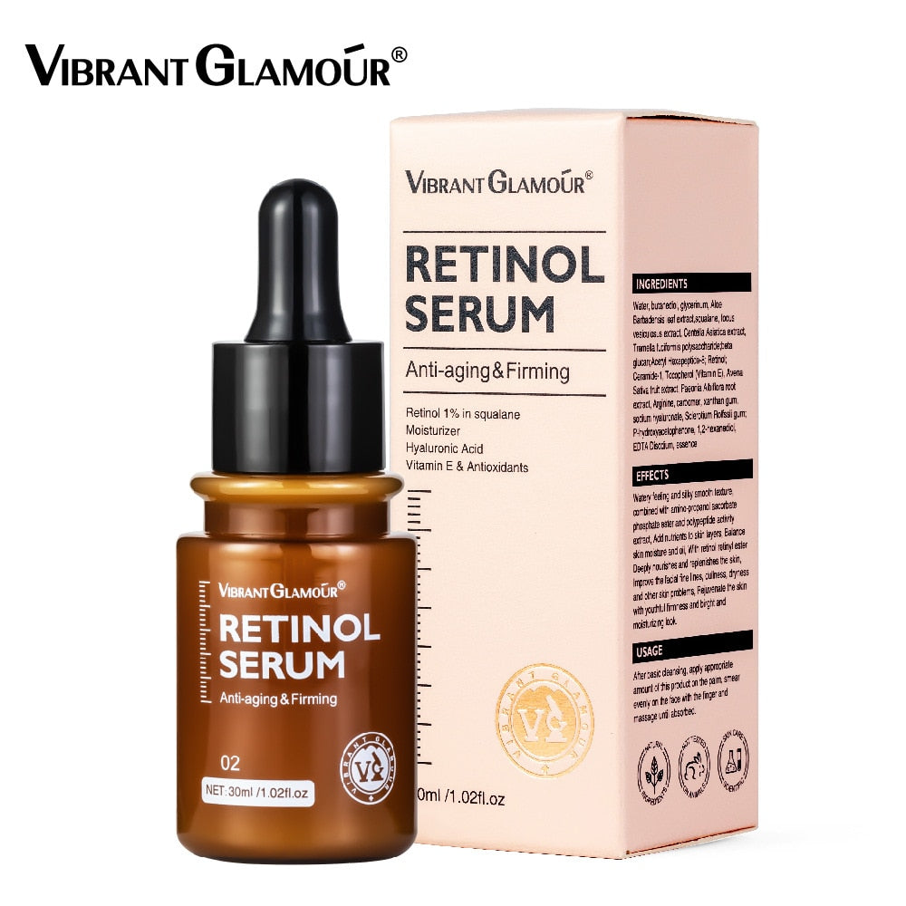 Retinol Sérum Kit VIBRANT GLAMOUR - 30ml | Hidratante, Clareador, Refirmante - Picuí Magazine