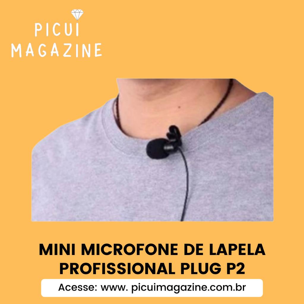 Mini Microfone Lapela Plug P2 - Universal Portátil 3.5mm - Picuí Magazine